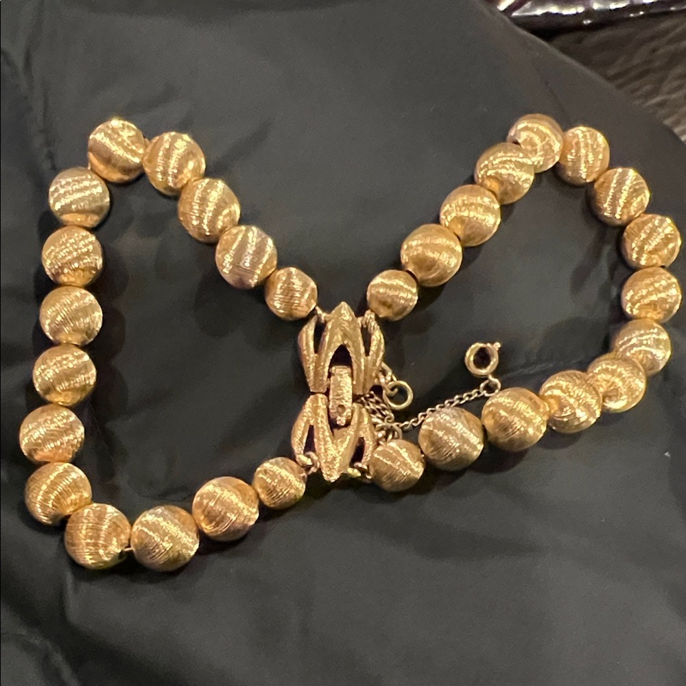Monet Gold Textured Bracelet - Picture 2 of 4